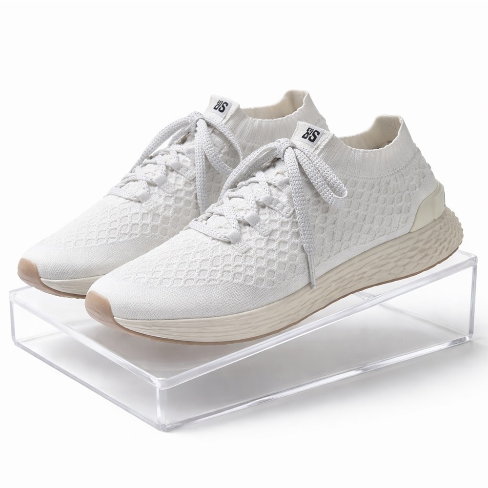 NOBULL Project White Knit Women’s Running Shoes Sneakers Size 10 Hint Of Purple - Picture 2 of 11